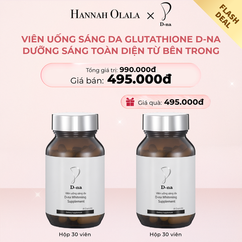  E335_DEAL 4: [FLASH DEAL] MUA 1 TẶNG 1 HỘP VIÊN UỐNG TRẮNG DA GLUTATHIONE D-NA (HỘP 30V X 2 HỘP) 