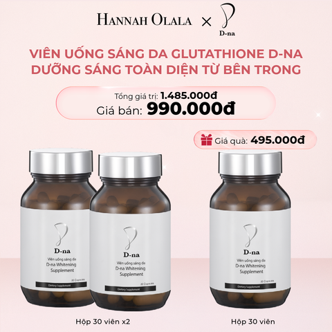  E341_DEAL 13: MUA 2 TẶNG 1 HỘP VIÊN UỐNG TRẮNG DA GLUTATHIONE D-NA (HỘP 30V x 3 HỘP) 