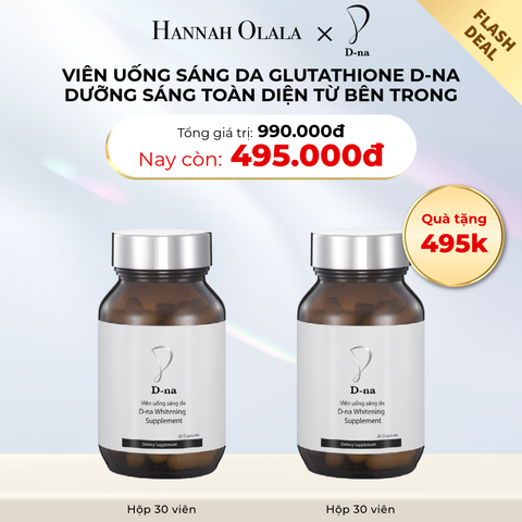  D22_DEAL 6: FLASH DEAL: MUA 1 TẶNG 1 HỘP VIÊN UỐNG TRẮNG DA GLUTATHIONE D-NA (HỘP 30V x 2 HỘP) 