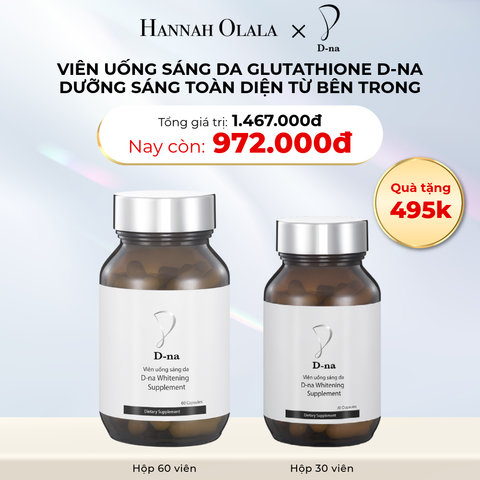  D23_DEAL 7: MUA 1 HỘP VIÊN UỐNG TRẮNG DA GLUTATHIONE D-NA HỘP 60 viên TẶNG 1 HỘP 30 viên 