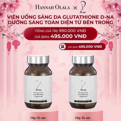  DEAL 12: FLASH DEAL: MUA 1 TẶNG 1 HỘP VIÊN UỐNG TRẮNG DA GLUTATHIONE D-NA (HỘP 30V x 2 HỘP) 