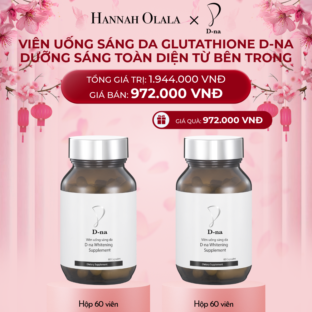  DEAL 10: FLASH DEAL: MUA 1 TẶNG 1 HỘP VIÊN UỐNG TRẮNG DA GLUTATHIONE D-NA (HỘP 60V x 2 HỘP) 