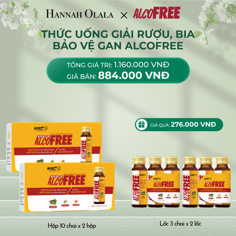  DEAL 7: MUA 2 HỘP 10 TẶNG 2 LỐC 3 THỰC PHẨM CHỨC NĂNG MÁT GAN GIẢI RƯỢU PHỤC HỒI SỨC KHỎE ALCOFREE (HỘP 10 CHAI X 2 HỘP VÀ LỐC 3 CHAI X 2 LỐC) 
