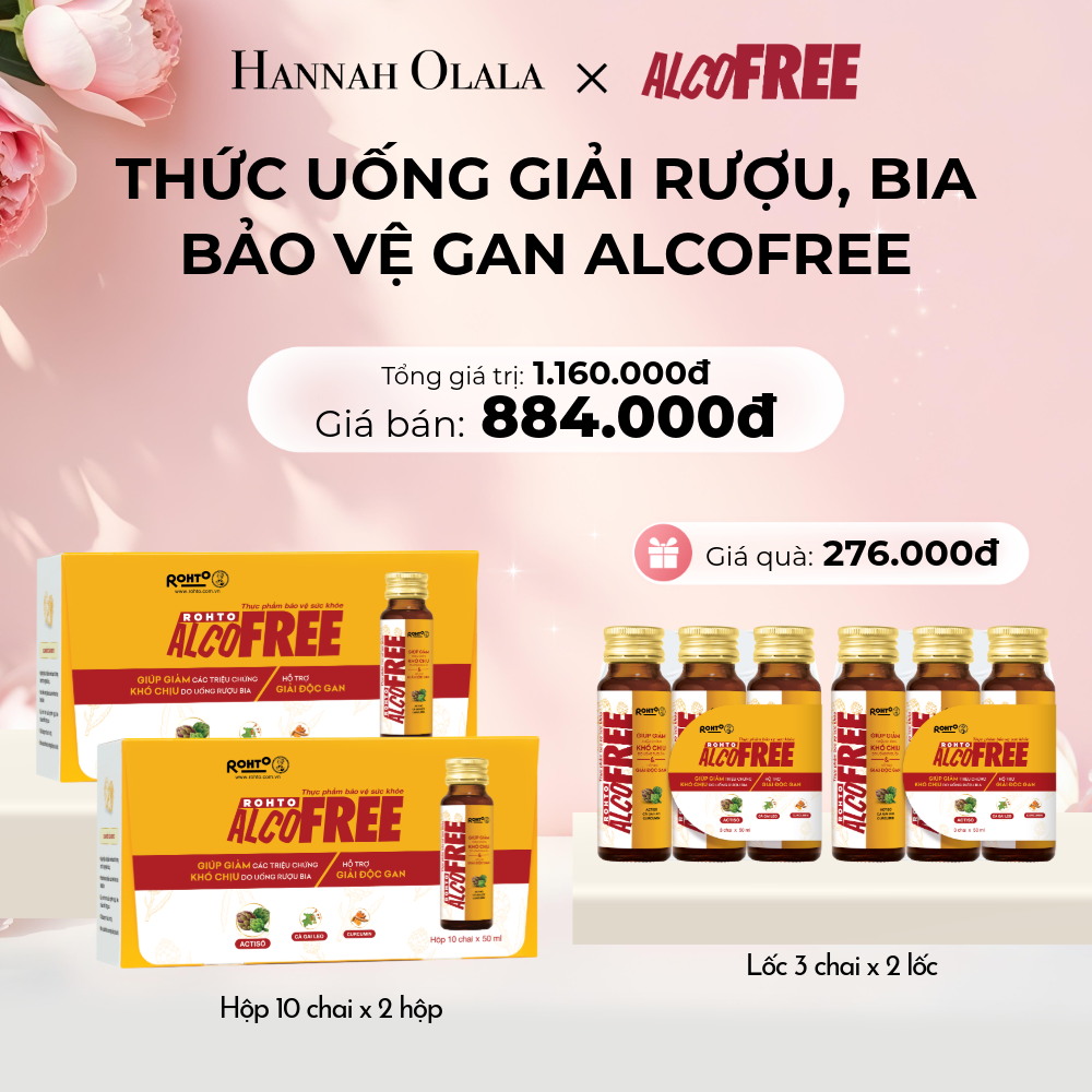  E904: DEAL 13: MUA 2 HỘP 10 TẶNG 2 LỐC 3 THỰC PHẨM CHỨC NĂNG MÁT GAN GIẢI RƯỢU PHỤC HỒI SỨC KHỎE ALCOFREE (HỘP 10 CHAI X 2 HỘP VÀ LỐC 3 CHAI X 2 LỐC) - [GIAO HÀNG TỪ 03/10] 