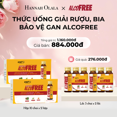  E904: DEAL 13: MUA 2 HỘP 10 TẶNG 2 LỐC 3 THỰC PHẨM CHỨC NĂNG MÁT GAN GIẢI RƯỢU PHỤC HỒI SỨC KHỎE ALCOFREE (HỘP 10 CHAI X 2 HỘP VÀ LỐC 3 CHAI X 2 LỐC) - [GIAO HÀNG TỪ 03/10] 