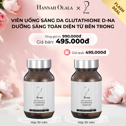  E910: DEAL 5: [FLASH DEAL] MUA 1 TẶNG 1 HỘP VIÊN UỐNG TRẮNG DA GLUTATHIONE D-NA (HỘP 30V x 2 HỘP) - [GIAO HÀNG TỪ 03/10] 