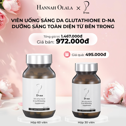  E912: DEAL 7: MUA 1 HỘP VIÊN UỐNG TRẮNG DA GLUTATHIONE D-NA HỘP 60 viên TẶNG 1 HỘP 30 viên - [GIAO HÀNG TỪ 03/10] 