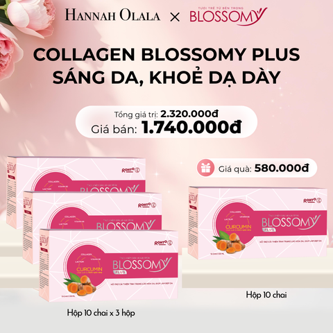  E913: DEAL 8: MUA 3 HỘP 10 TẶNG 1 HỘP 10 THỰC PHẨM BẢO VỆ SỨC KHỎE BLOSSOMY PLUS (MÀU HỒNG) (HỘP 10 CHAI X 4 HỘP) - [GIAO HÀNG TỪ 03/10] 