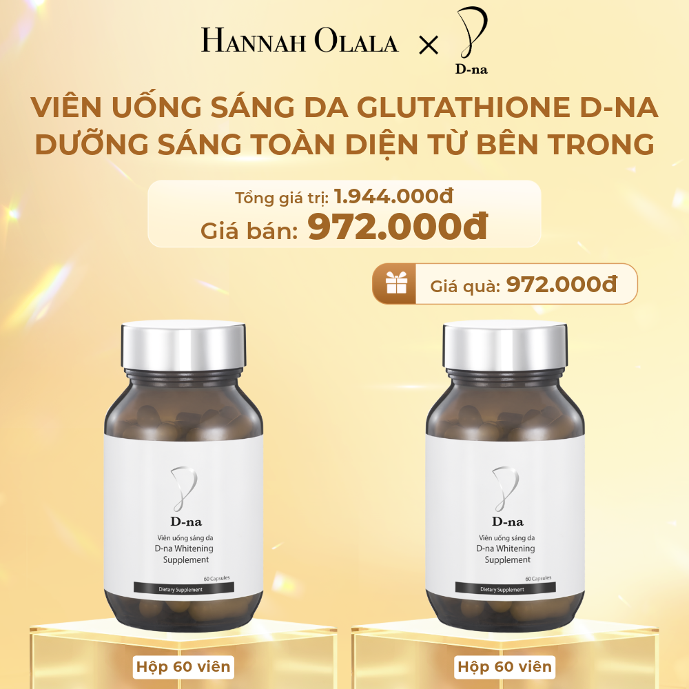  DEAL 13: [FLASH DEAL]: MUA 1 TẶNG 1 HỘP VIÊN UỐNG TRẮNG DA GLUTATHIONE D-NA (HỘP 60V x 2 HỘP) 