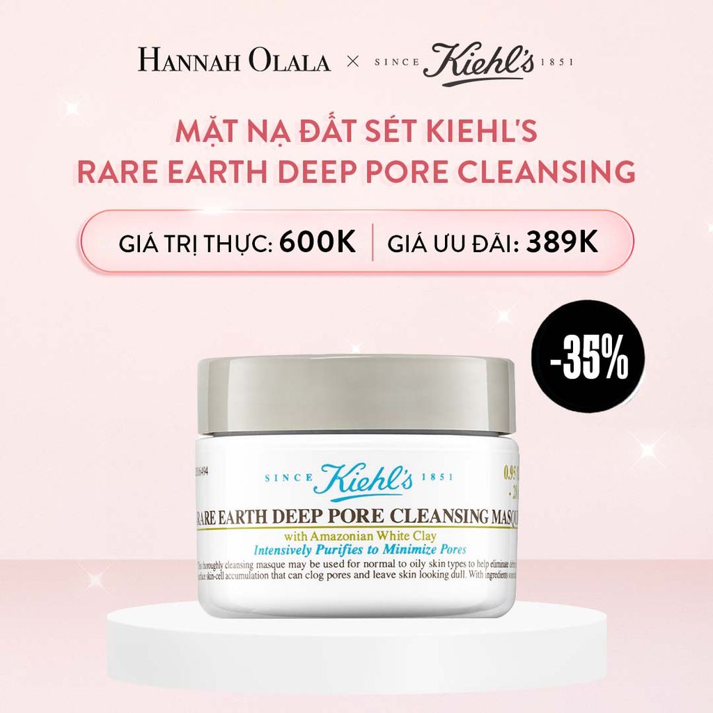  E343_DEAL 15: MẶT NẠ ĐẤT SÉT KIEHL'S RARE EARTH DEEP PORE CLEANSING MASQUE 28ML 
