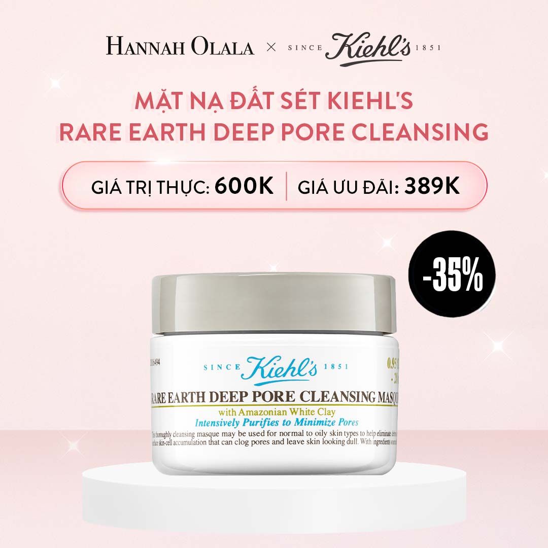  E343_DEAL 15: MẶT NẠ ĐẤT SÉT KIEHL'S RARE EARTH DEEP PORE CLEANSING MASQUE 28ML 
