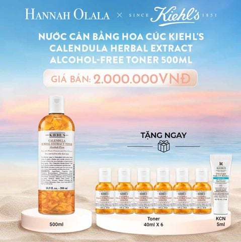  C414_DEAL 3: NƯỚC CÂN BẰNG HOA CÚC KIEHL'S CALENDULA HERBAL EXTRACT ALCOHOL-FREE TONER 500ML 