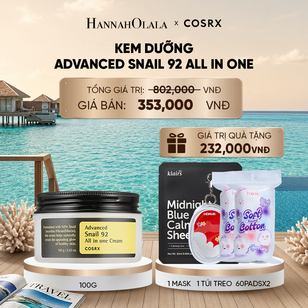  COSRX KEM DƯỠNG ADVANCED SNAIL 92 ALL IN ONE CREAM 100G_ D522 