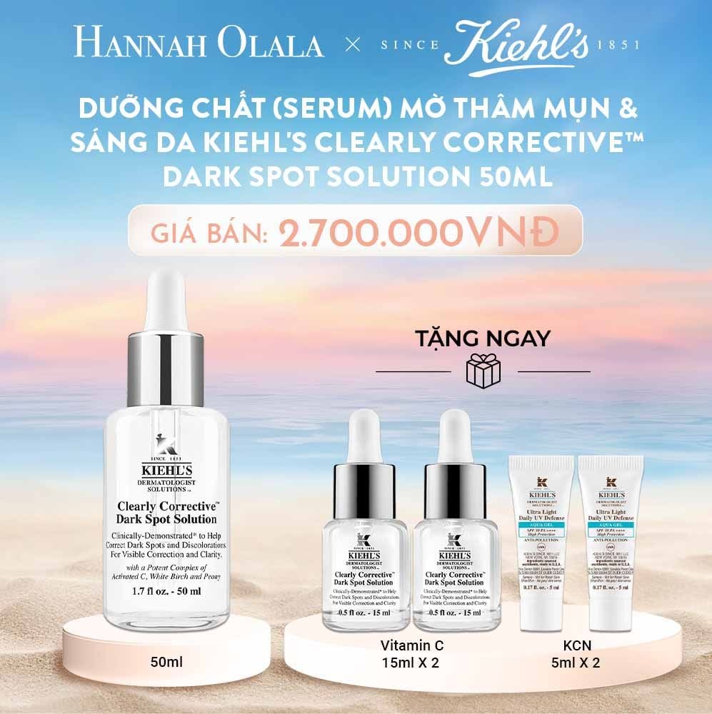  C409_DEAL 1: DƯỠNG CHẤT (SERUM) LÀM SÁNG DA & MỜ THÂM MỤN KIEHL'S CLEARLY CORRECTIVE™ DARK SPOT SOLUTION 50ML 