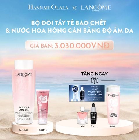  C405_DEAL 6: BỘ ĐÔI TẨY TẾ BÀO CHẾT & NƯỚC HOA HỒNG CÂN BẰNG ĐỘ ẨM DA 