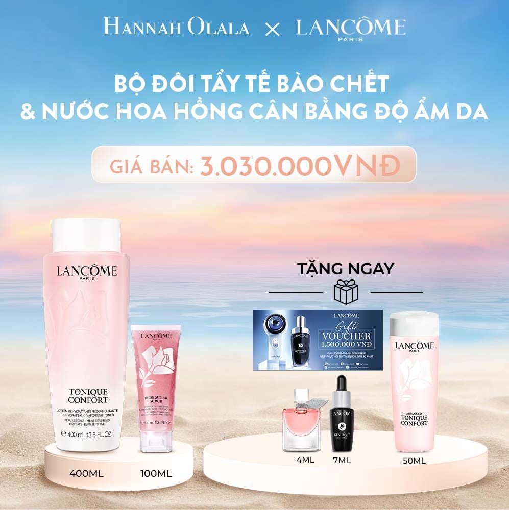  C405_DEAL 6: BỘ ĐÔI TẨY TẾ BÀO CHẾT & NƯỚC HOA HỒNG CÂN BẰNG ĐỘ ẨM DA 