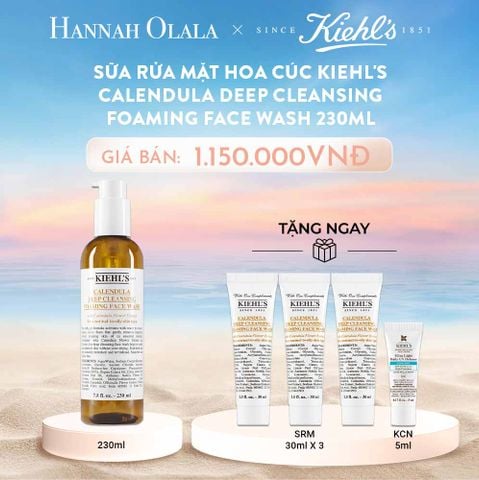  C416_DEAL 5: SỮA RỬA MẶT HOA CÚC KIEHL'S CALENDULA DEEP CLEANSING FOAMING FACE WASH 230ML 