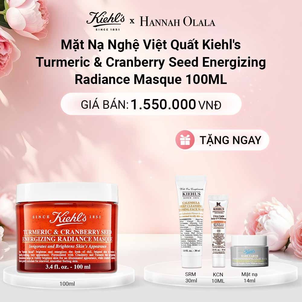  E946: DEAL 9: MẶT NẠ NGHỆ VIỆT QUẤT KIEHL'S TURMERIC & CRANBERRY SEED ENERGIZING RADIANCE MASQUE 100ML 