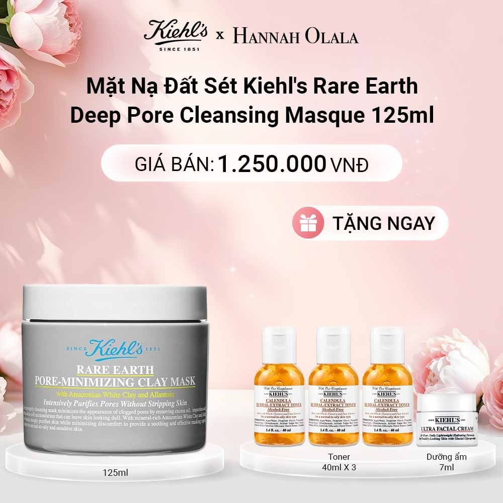  E942: DEAL 4: MẶT NẠ ĐẤT SÉT KIEHL'S RARE EARTH DEEP PORE CLEANSING MASQUE 125ML 
