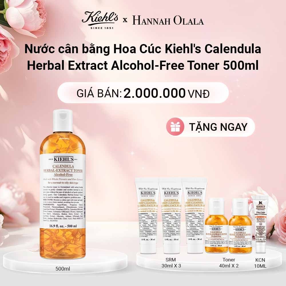  E943: DEAL 5: NƯỚC CÂN BẰNG HOA CÚC KIEHL'S CALENDULA HERBAL EXTRACT ALCOHOL-FREE TONER 500ML 