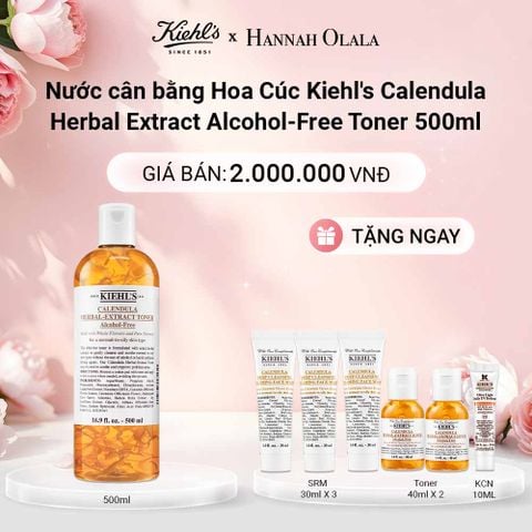  E943: DEAL 5: NƯỚC CÂN BẰNG HOA CÚC KIEHL'S CALENDULA HERBAL EXTRACT ALCOHOL-FREE TONER 500ML 
