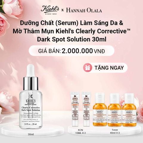  E941: DEAL 3: DƯỠNG CHẤT (SERUM) LÀM SÁNG DA & MỜ THÂM MỤN KIEHL'S CLEARLY CORRECTIVE™ DARK SPOT SOLUTION 30ML 