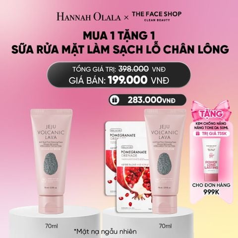  COMBO 2 SỮA RỬA MẶT LÀM SẠCH LỖ CHÂN LÔNG JEJU VOLCANIC LAVA ANTI DUST PORE CLEANSING FOAM 70ML_ A336 