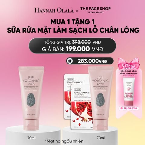  COMBO 2 SỮA RỬA MẶT LÀM SẠCH LỖ CHÂN LÔNG JEJU VOLCANIC LAVA ANTI DUST PORE CLEANSING FOAM 70ML_A336 