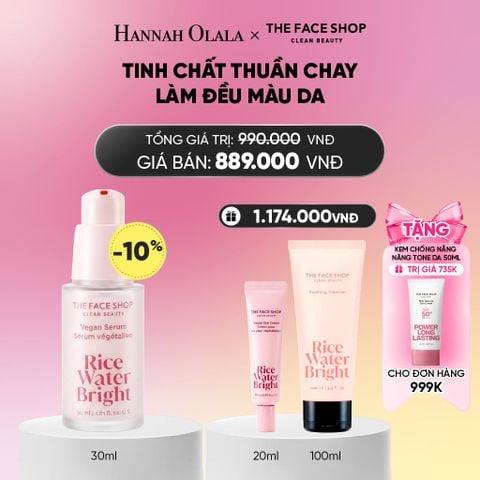  TINH CHẤT THUẦN CHAY LÀM ĐỀU MÀU DA RICE WATER BRIGHT VEGAN SERUM 30ML_ A352 