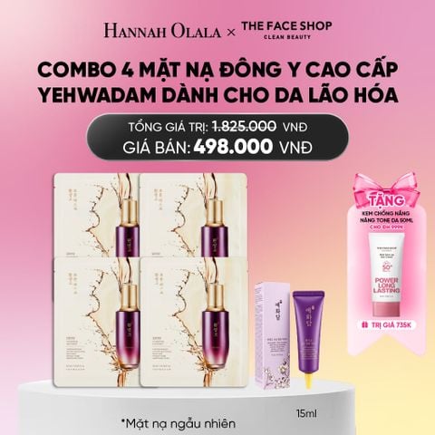  COMBO 4 MẶT NẠ ĐÔNG Y CAO CẤP YEHWADAM DÀNH CHO DA LÃO HÓA_A339 