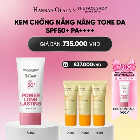  KEM CHỐNG NẮNG NÂNG TONE DA POWER LONG LASTING PINK TONE UP SUN CREAM SPF50+ PA++++ 50ML_ A342 