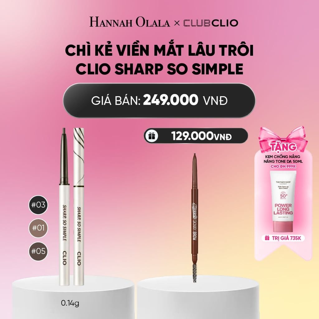  CHÌ KẺ VIỀN MẮT CLIO SHARP SO SIMPLE WATERPROOF PENCIL LINER 0.14G_A1898 
