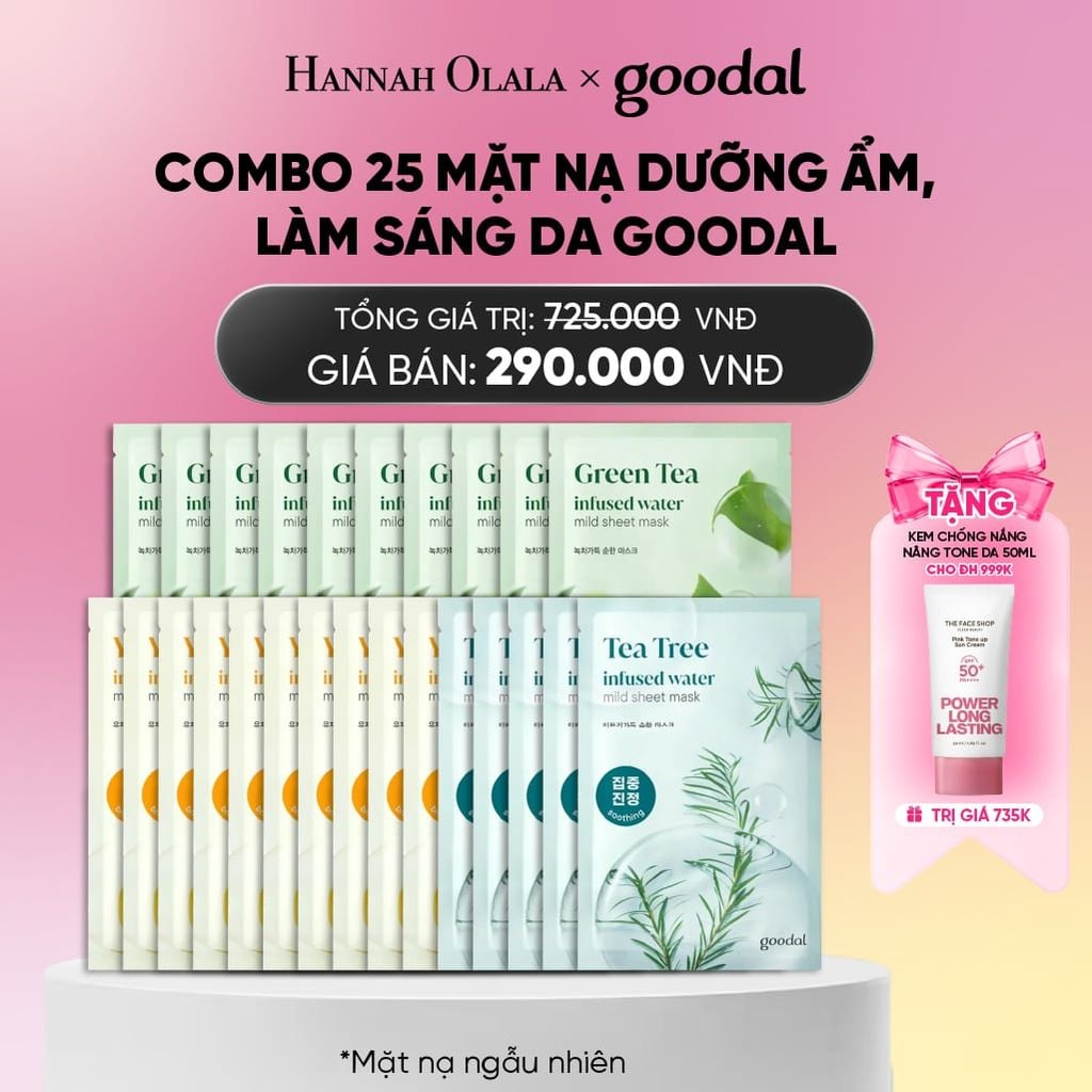 COMBO 25 MẶT NẠ DƯỠNG ẨM, LÀM SÁNG DA GOODAL 20G_A1497 