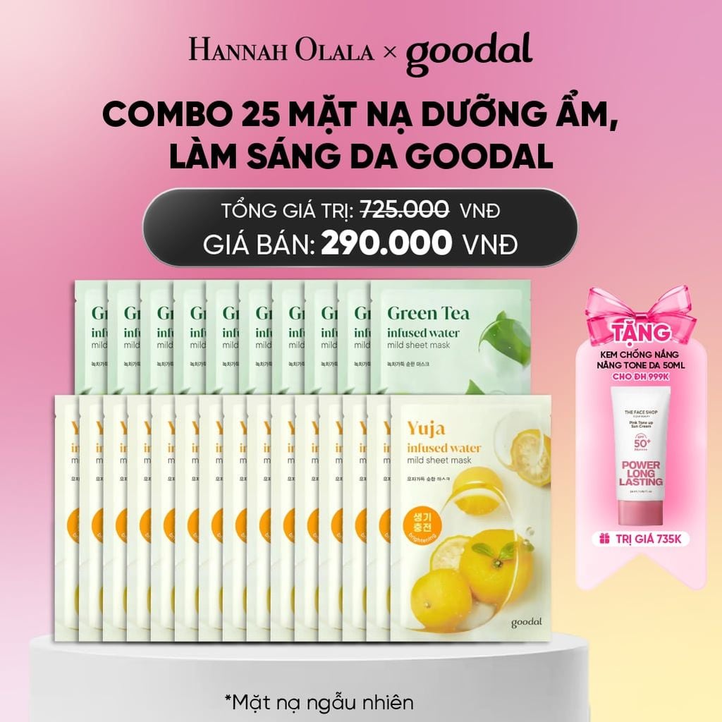  COMBO 25 MẶT NẠ DƯỠNG ẨM, LÀM SÁNG DA GOODAL 20G_A1497 