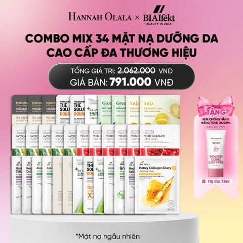  COMBO MIX 34 MẶT NẠ CAO DƯỠNG DA CAO CẤP ĐA THƯƠNG HIỆU_A1499 