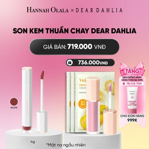  SON KEM THUẦN CHAY DEAR DAHLIA DREAM VELVET LIP CLOUD 4G_ A1859 