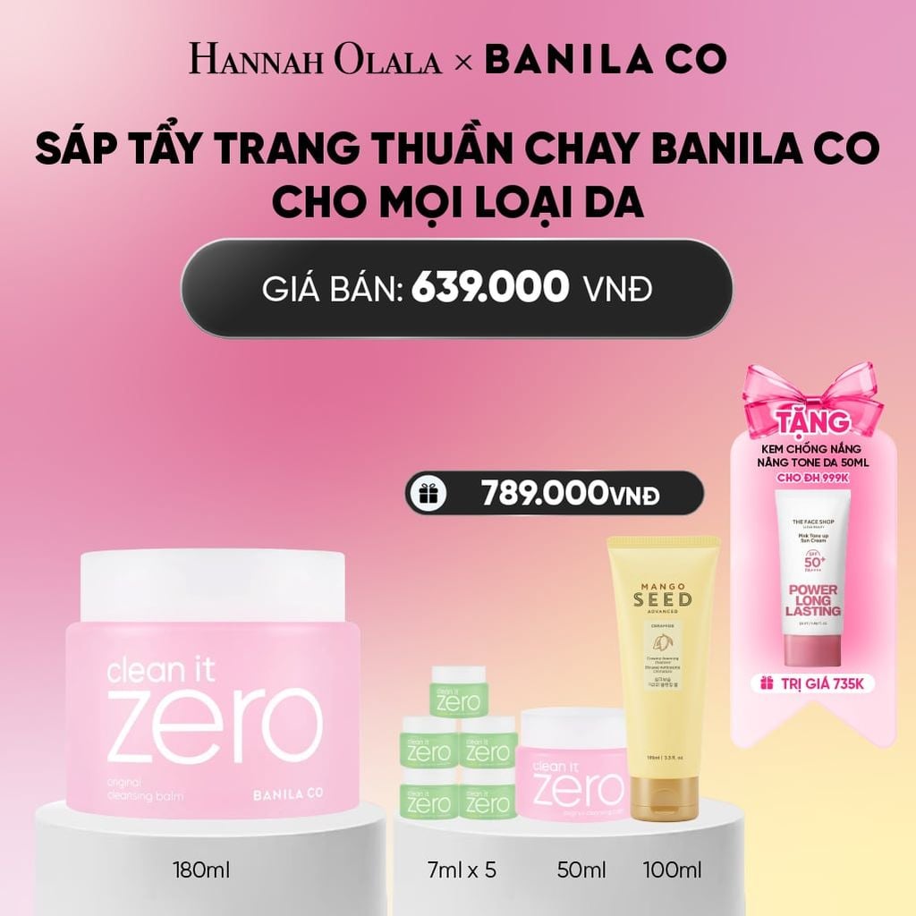  SÁP TẨY TRANG THUẦN CHAY BANILA CO CHO MỌI LOẠI DA 180ML_A2181 