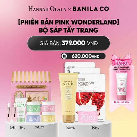  [PHIÊN BẢN PINK WONDERLAND] BỘ SÁP TẨY TRANG BANILA CO CLEAN IT ZERO (7ML*4 +15ML +2EA)_A2182 