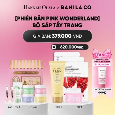  [PHIÊN BẢN PINK WONDERLAND] BỘ SÁP TẨY TRANG BANILA CO CLEAN IT ZERO (7ML*4 +15ML +2EA)_ A2182 