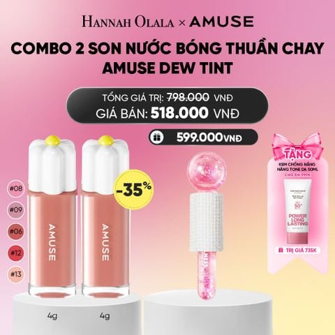  COMBO 2 SON NƯỚC BÓNG THUẦN CHAY AMUSE DEW TINT 4G_A2349 