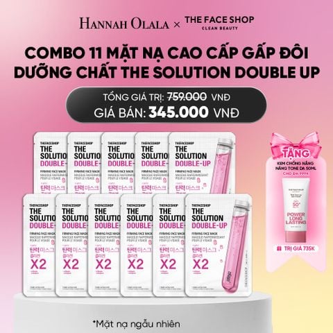  COMBO 11 MẶT NẠ CAO CẤP GẤP ĐÔI DƯỠNG CHẤT THE SOLUTION DOUBLE UP_A343 