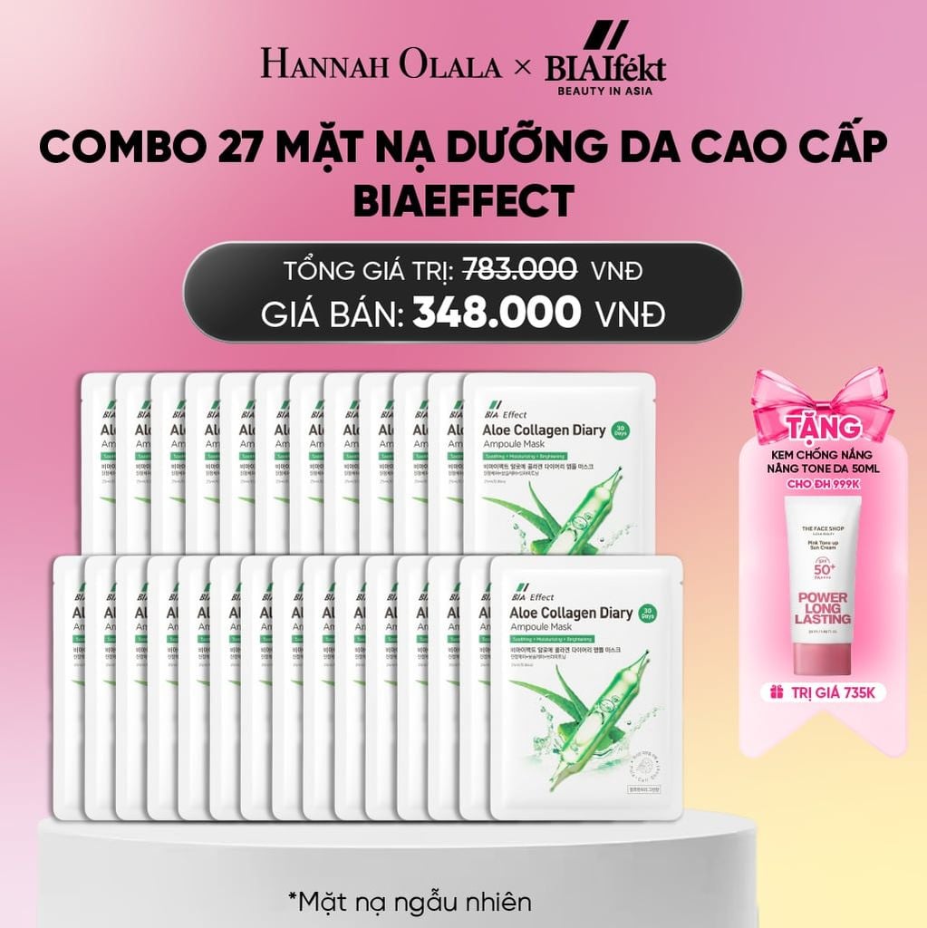  COMBO 27 MẶT NẠ DƯỠNG DA CAO CẤP BIAEFFECT 25ML_A2136 