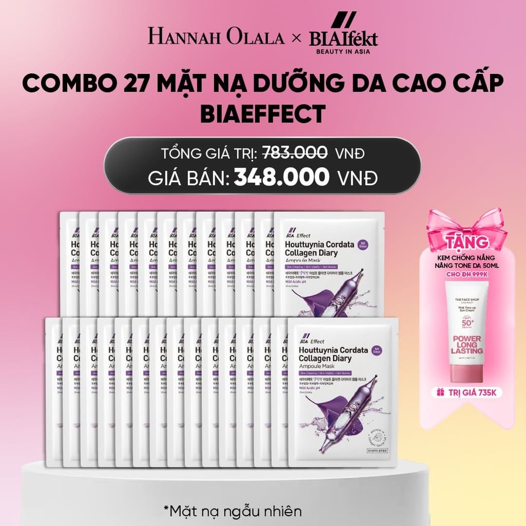  COMBO 27 MẶT NẠ DƯỠNG DA CAO CẤP BIAEFFECT 25ML_A2136 