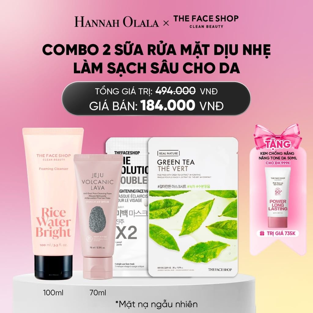  COMBO 2 SỮA RỬA MẶT DỊU NHẸ LÀM SẠCH SÂU CHO DA_A332 
