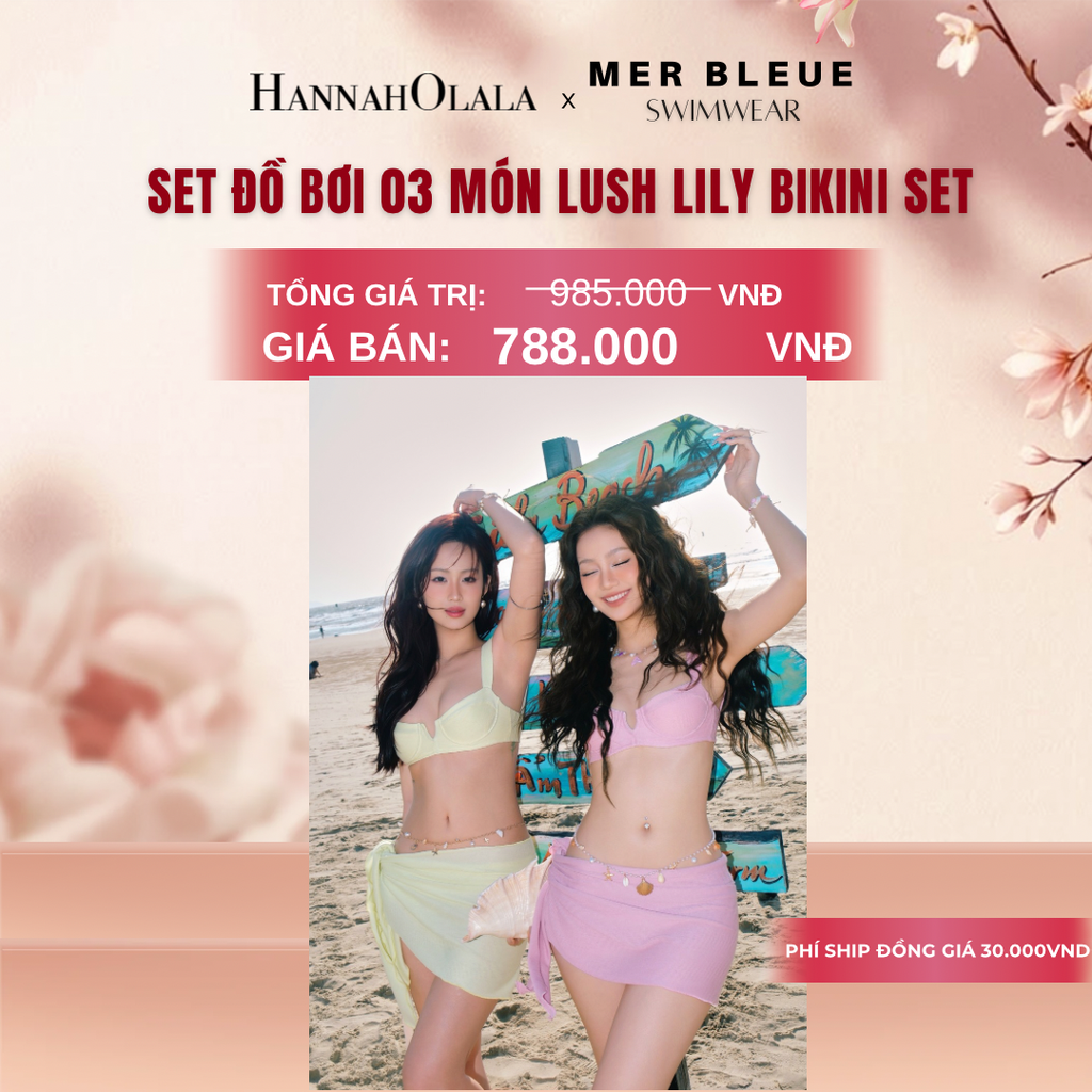  SET ĐỒ BƠI 3 MÓN LUSH LILY - DEAL 5 - A1170 