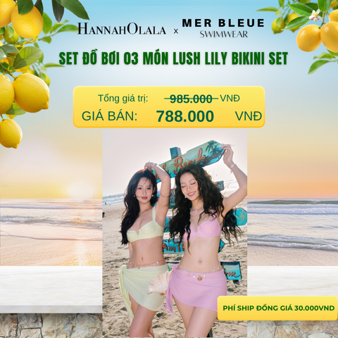  SET ĐỒ BƠI 3 MÓN LUSH LILY - DEAL 5 - A811 