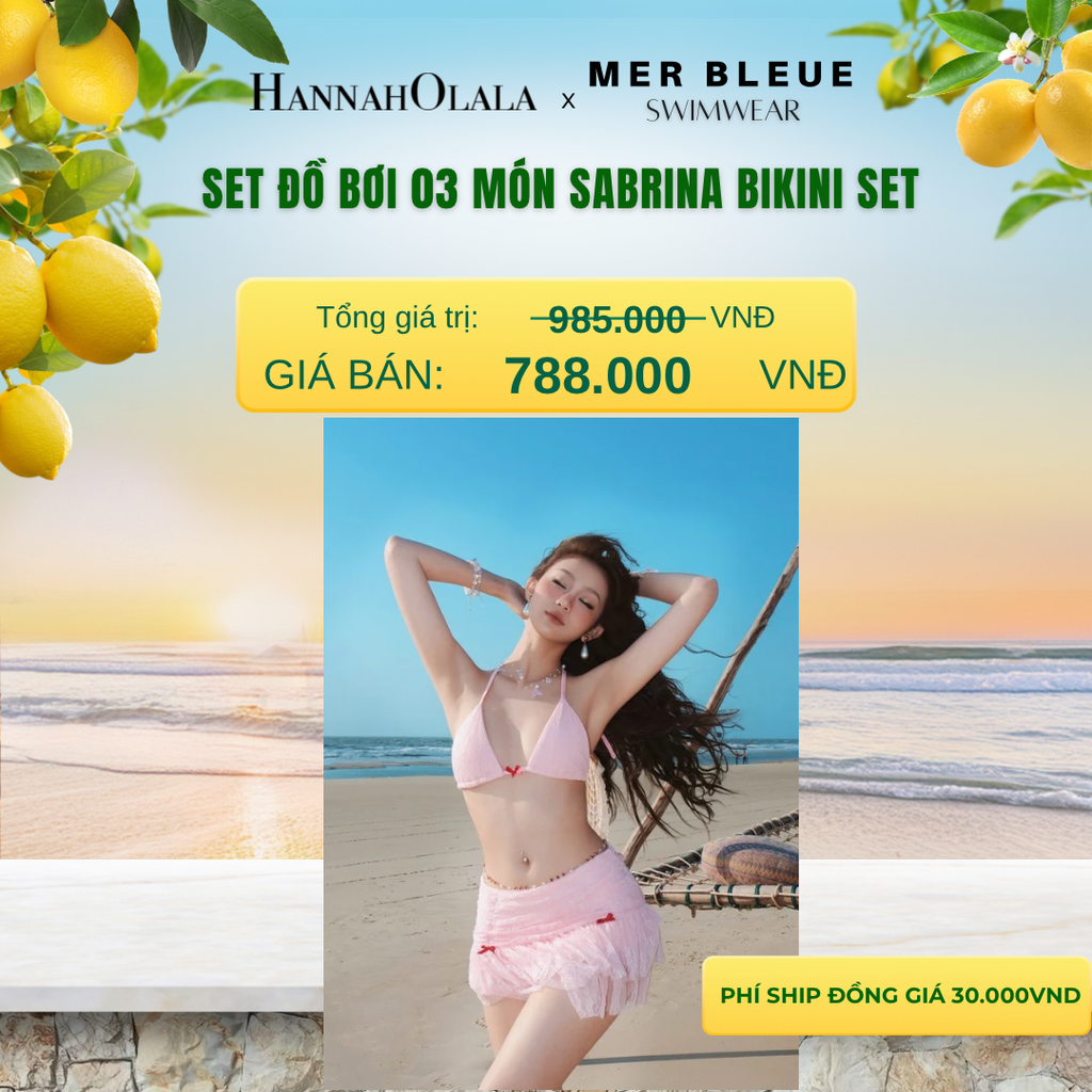  SET ĐỒ BƠI 3 MÓN SABRINA BIKINI SET - DEAL 6 - A821 