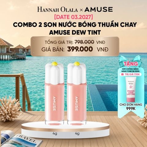  [DATE 03.2027] COMBO 2 SON NƯỚC BÓNG THUẦN CHAY AMUSE DEW TINT 4G 