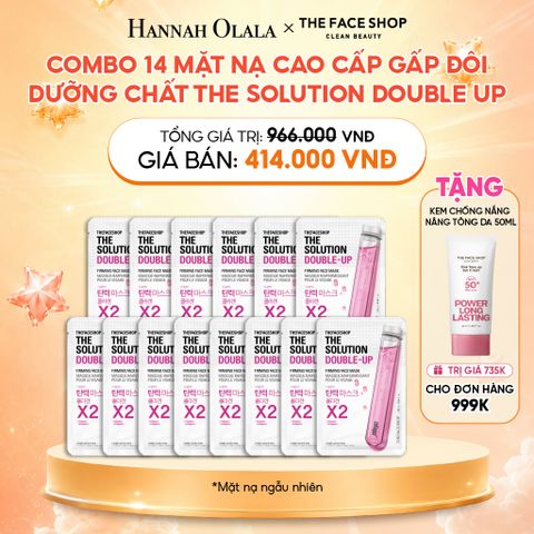  COMBO 14 MẶT NẠ CAO CẤP GẤP ĐÔI DƯỠNG CHẤT THE SOLUTION DOUBLE UP 