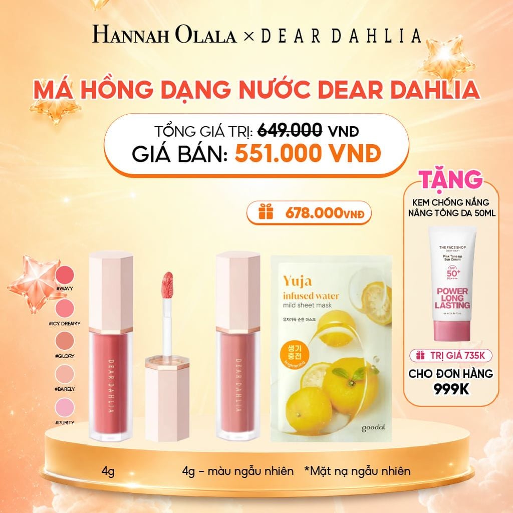  MÁ HỒNG DẠNG NƯỚC DEAR DAHLIA 4G 